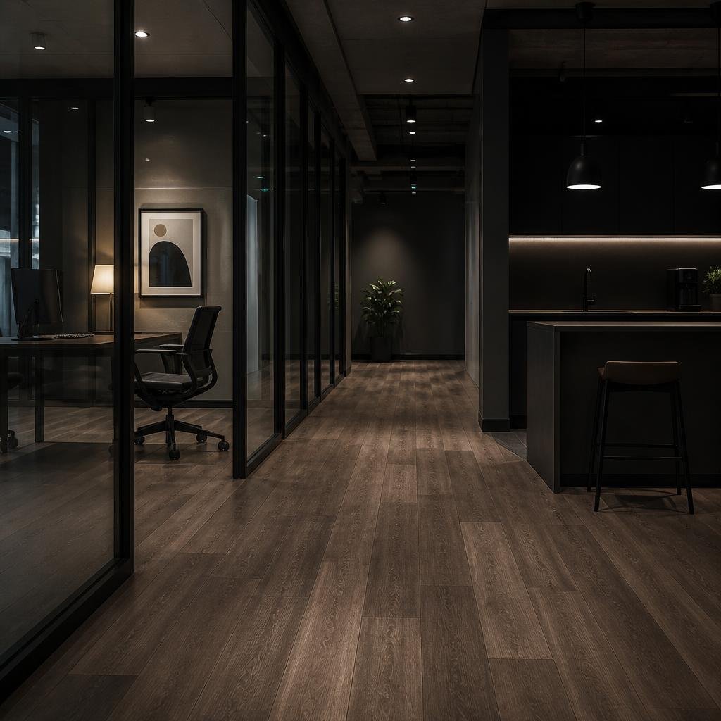 Large-format porcelain tile in a luxury bathroom
